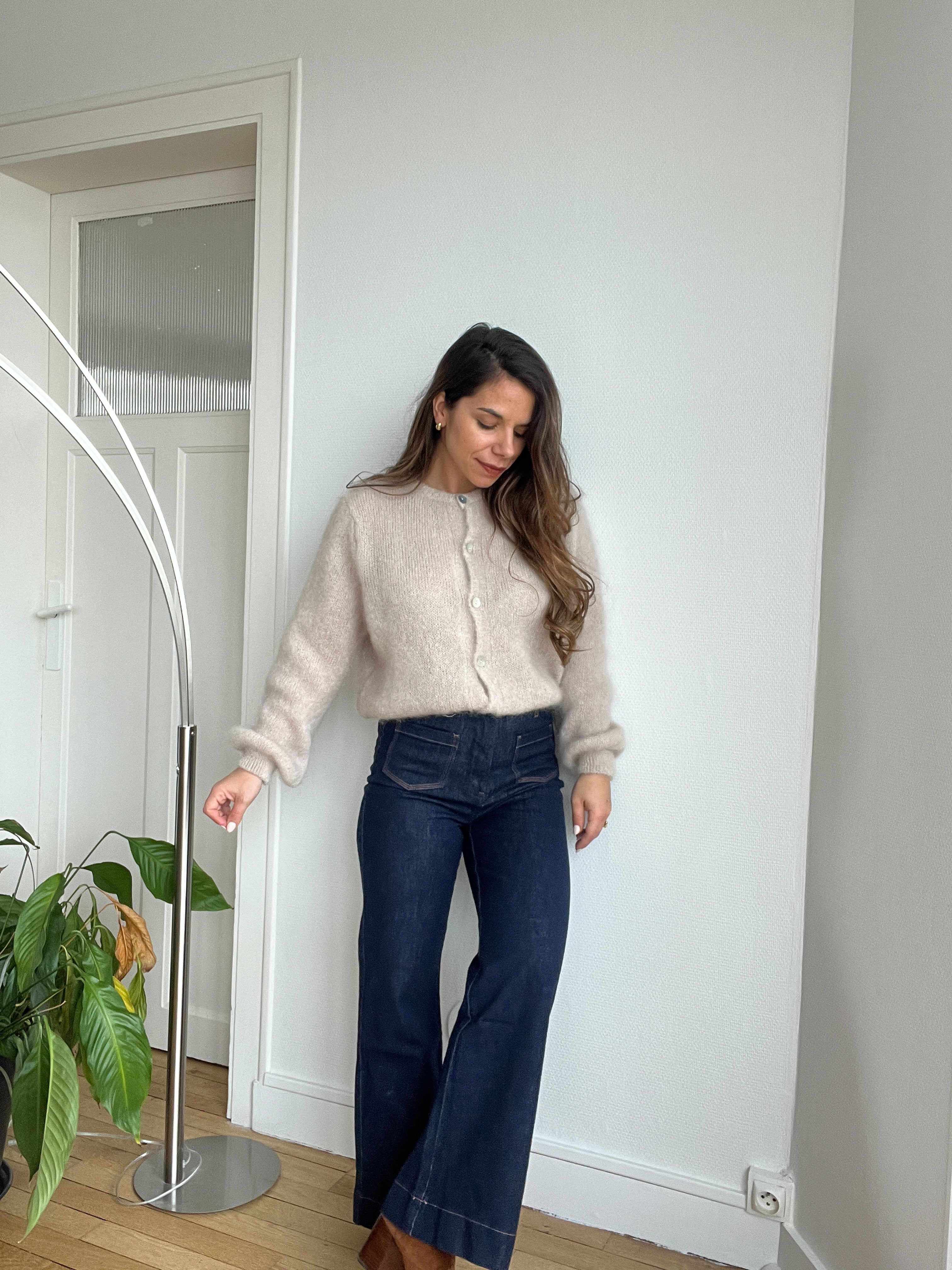 Maille en laine Bianca taupe