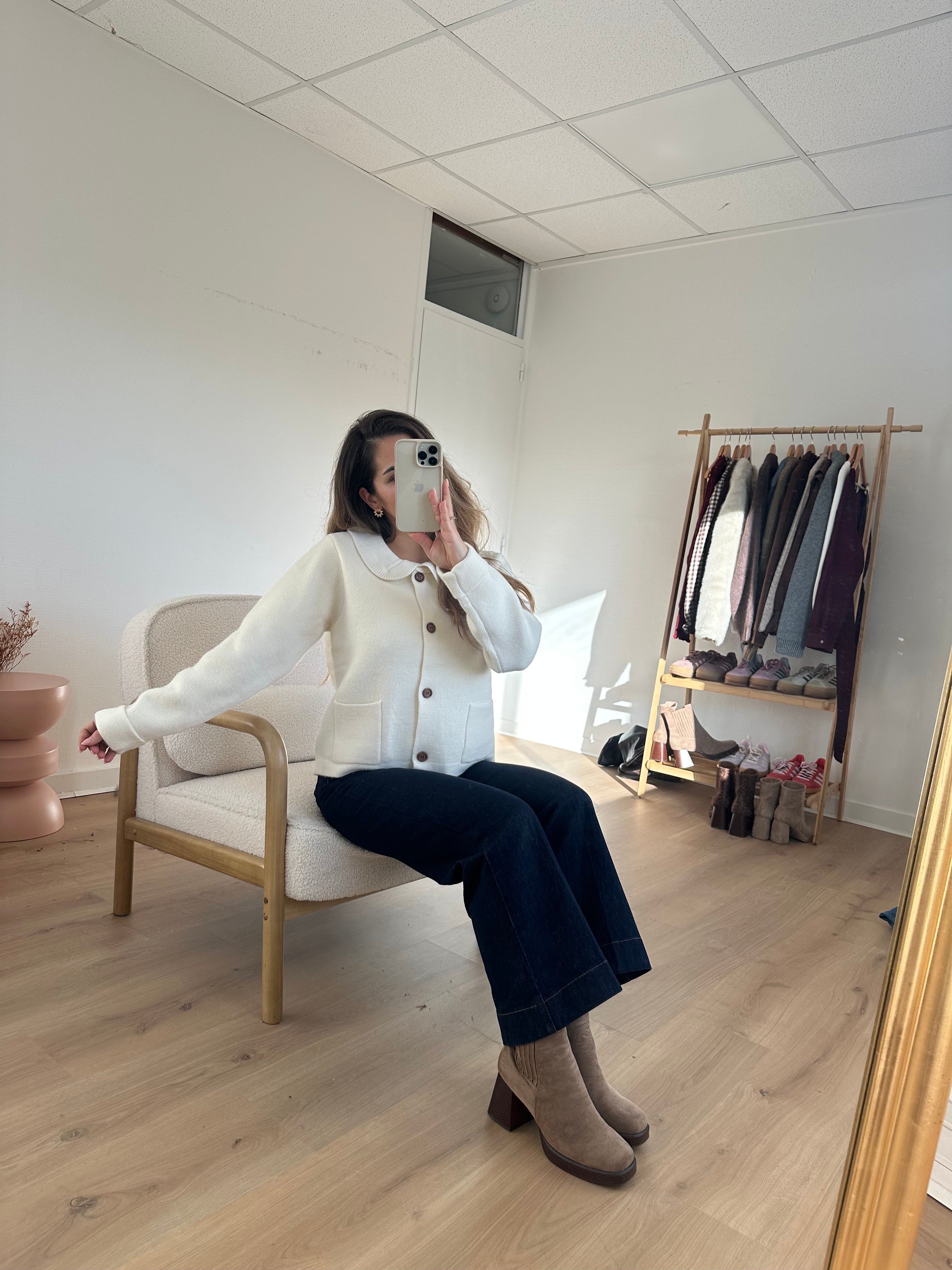 Gloria Cardigan Ecru