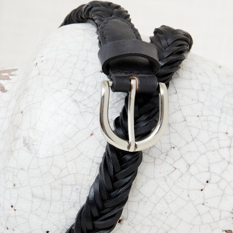 Nancie Braided Belt - Black