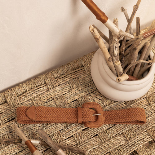 Cinturón textil Tracy - Pecan