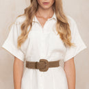 Tracy Textile Belt - Oatmeal