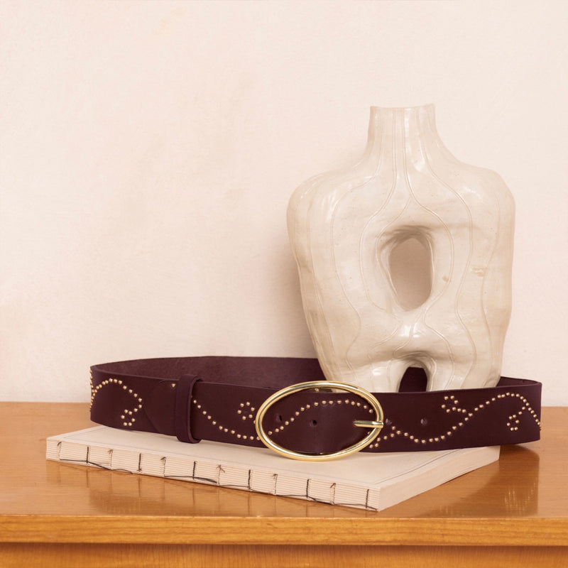 Carlota Belt - Burgundy