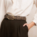 Ceinture Clea - Noir & Olive & Beigedore
