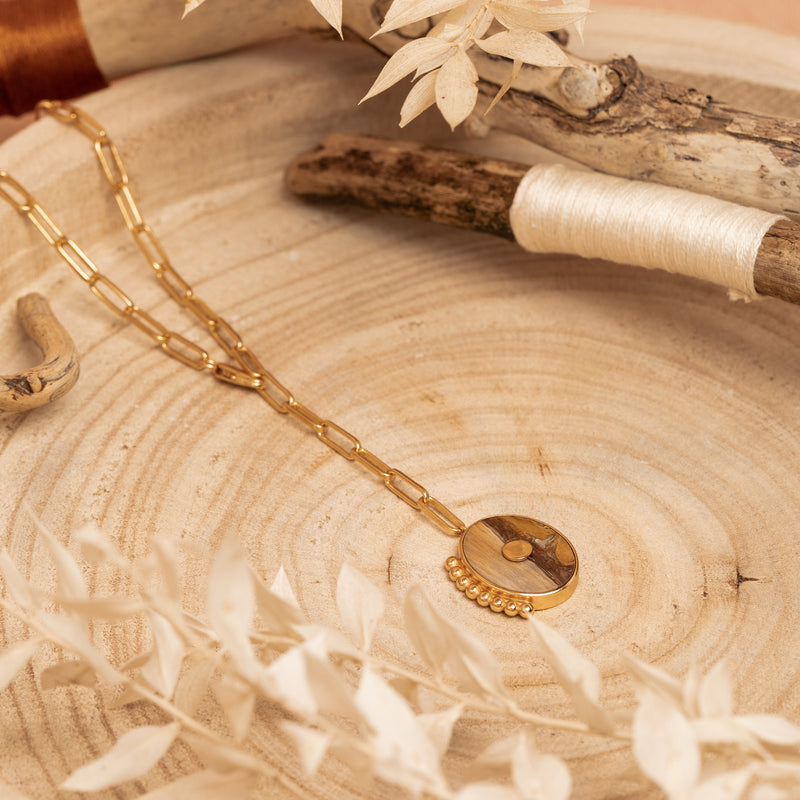 Pierre Andy Necklace - Petrified Wood