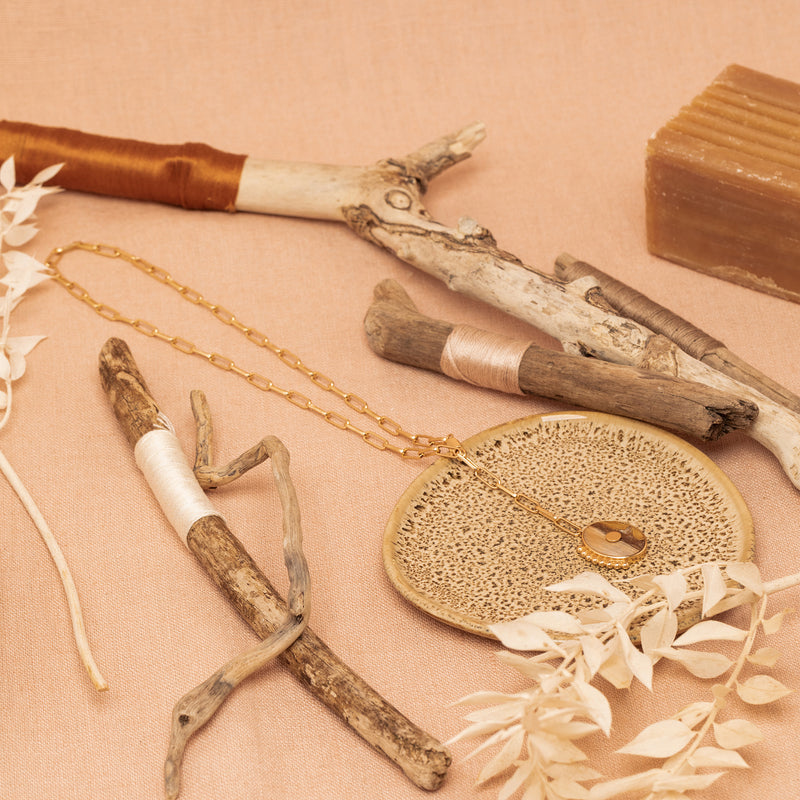 Pierre Andy Necklace - Petrified Wood