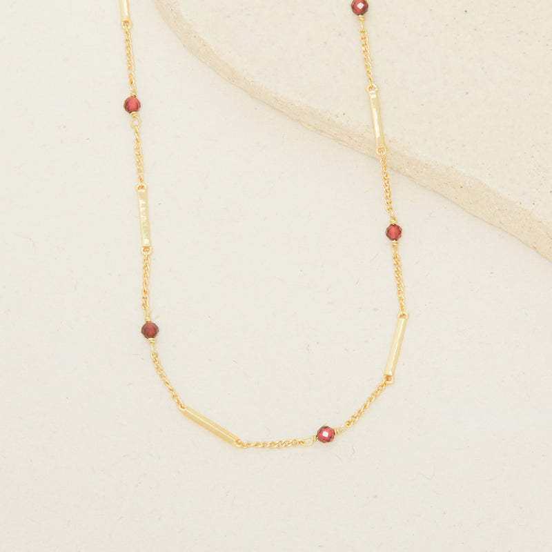 Collier Gaela - Grenat
