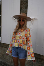 Blouse Crochet Zila - Coloré