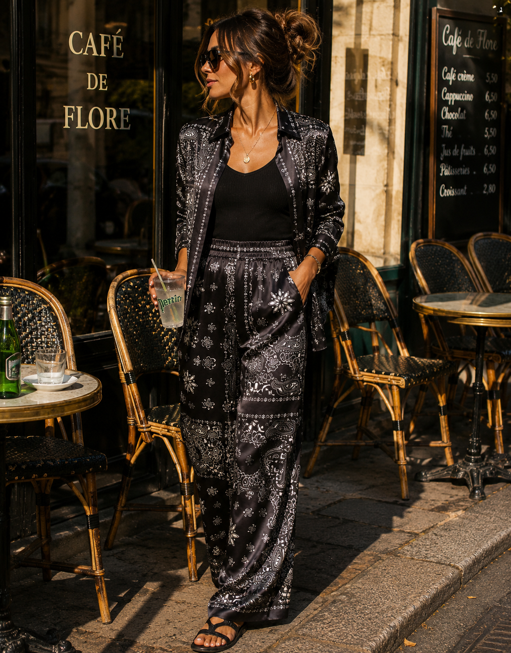 Bandana Pants - Black