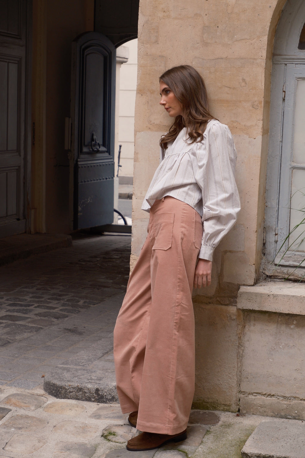 Pantaloni Riley Rosa Pastello