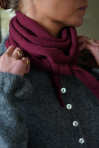 Max Maille Burgundy Scarf