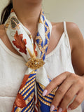 Vintage Scarf Ring - Openwork Baroque Design
