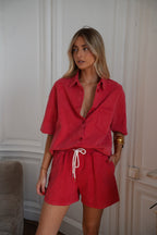 Short En Jean Ezra - Rouge