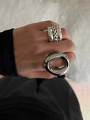 Anillo Mosto Plateado