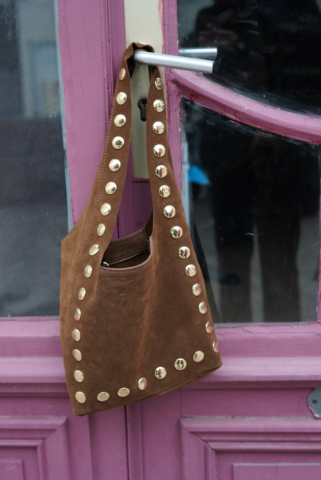 Brown Clou Suede Bag
