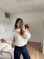 Alma Ecru Lace Blouse