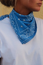 Foulard bandana bleu