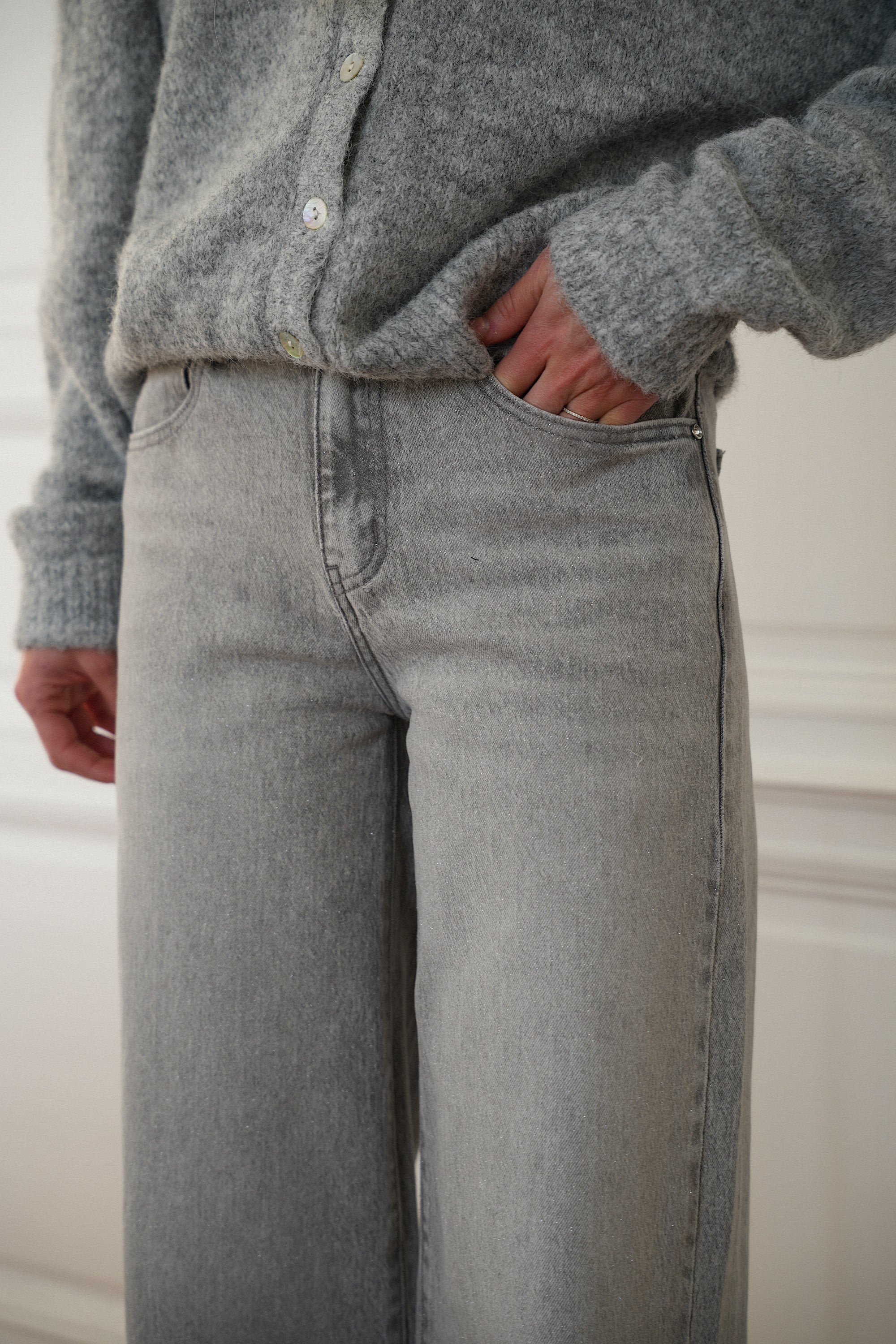 Jean À Paillettes Charlotte - Gris