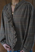 Colette Brown Check Blouse