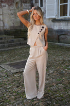 Pantalon Droit Loraine - Taupe