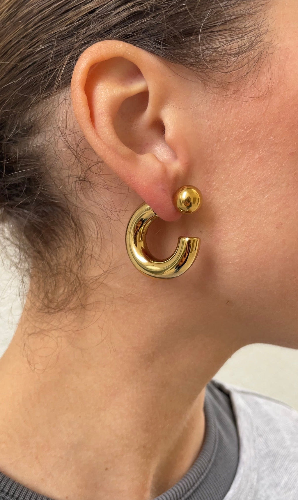 Reverse Hoop Earrings