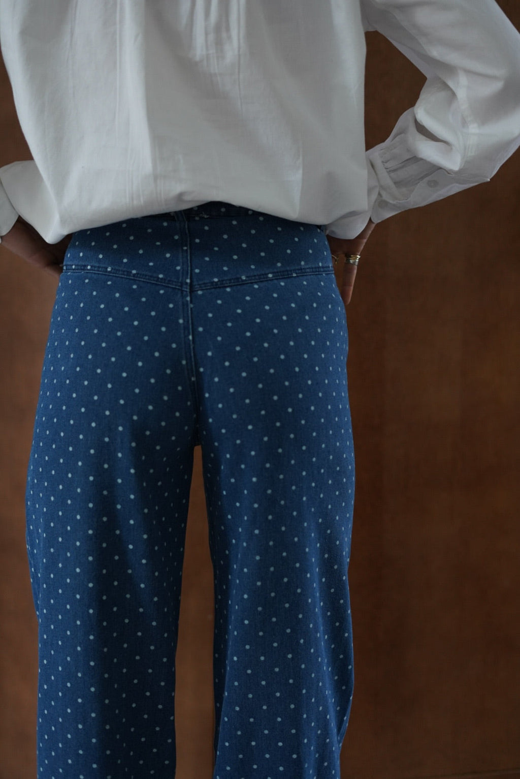 Antoine Wide Polka Dot Jeans