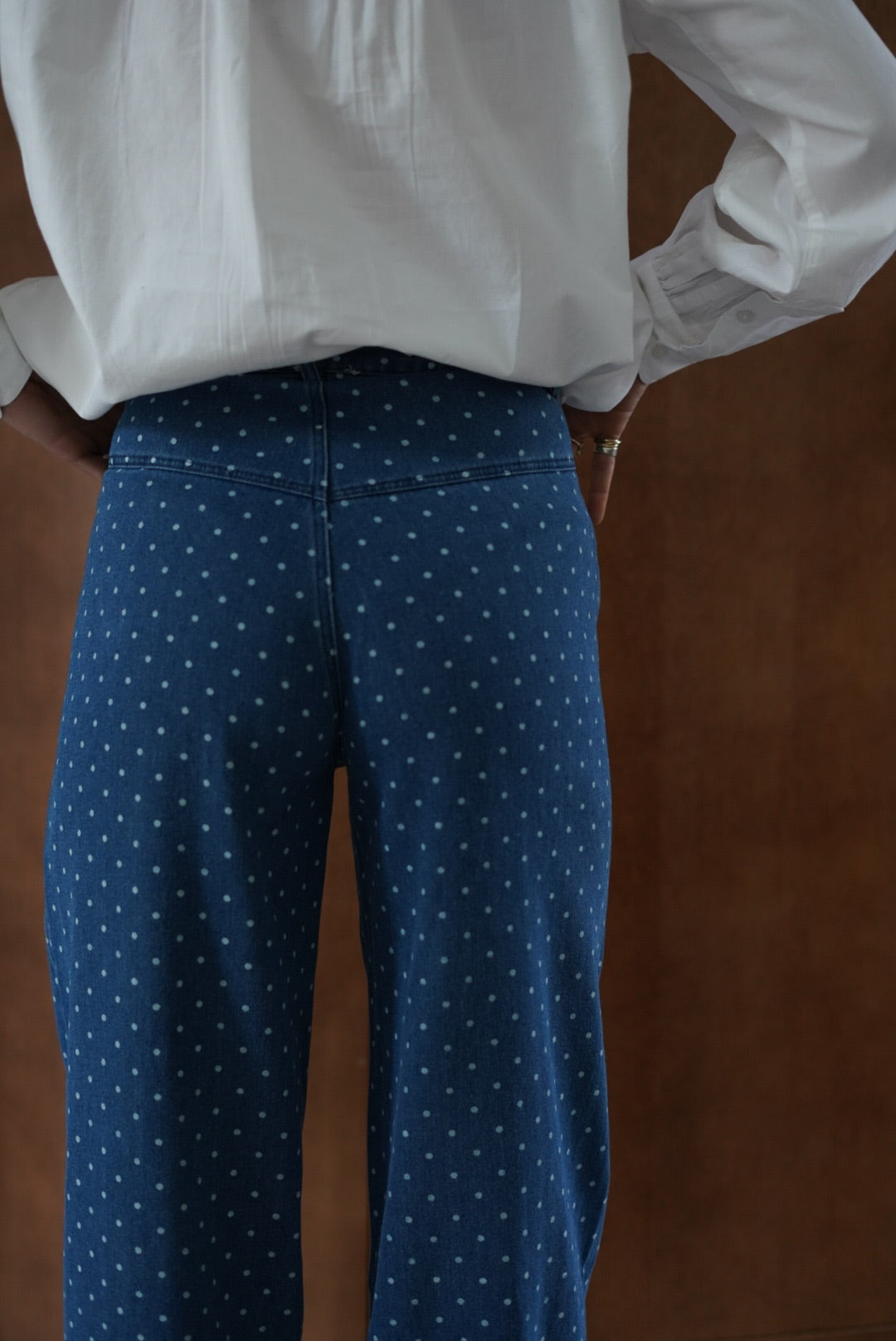 Antoine Wide Polka Dot Jeans