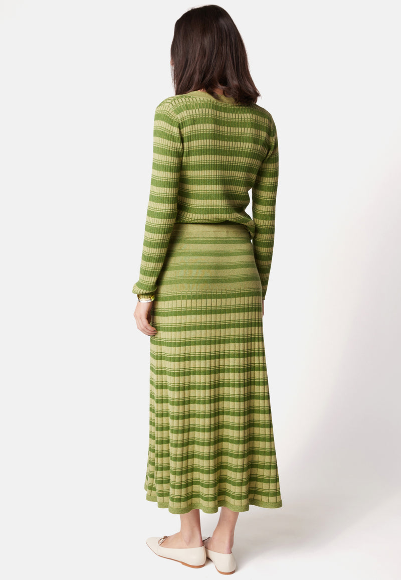 Falda larga Fancy Evasee - Verde pistacho - Mujer