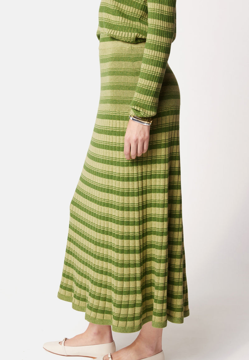 Falda larga Fancy Evasee - Verde pistacho - Mujer