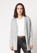 Gilet Long Droit - Gris Clair - Femme