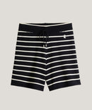 Shorts de punto a rayas - Blanco/Negro - Mujer