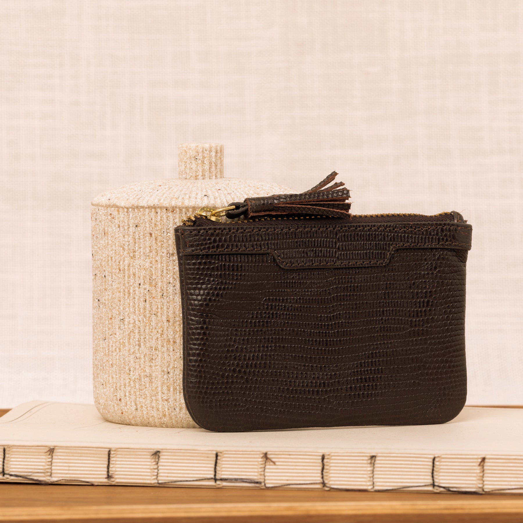 Bolso de mano Misha - Lagarto Ganache
