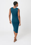 Robe Ouverte - Bleu Paon - Femme