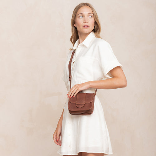 Sac Mini Raphael - Lezard Cognac