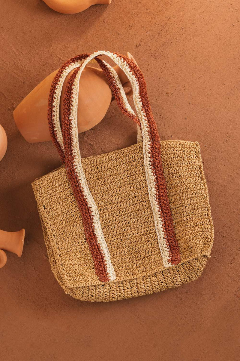 Bolso Mini Neli - Natural y Terracota