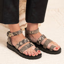 Kea Sandal - Snake Ecru