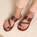 Sandales Agria - Lezard Cognac