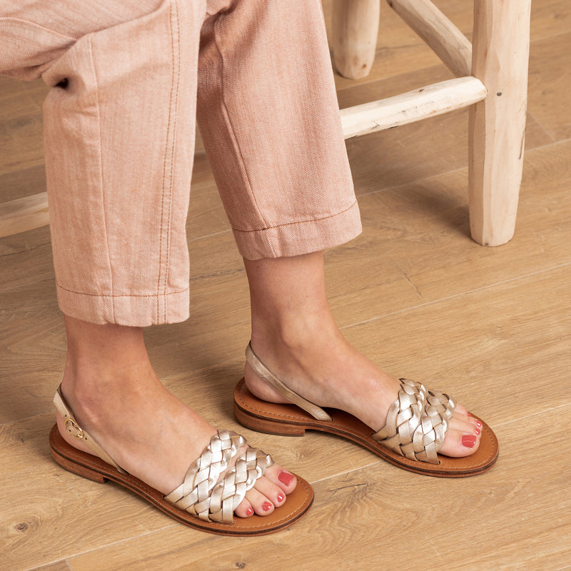 Lipsi Flat Heel Sandal - Gold