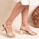 Chrysi High Heel Sandal - Gold