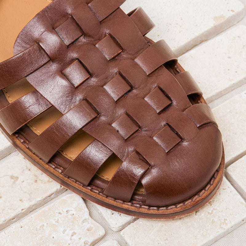 Sandale Talon Plat Paige - Chataigne