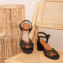 Sandale Talon Haut Krysta - Noir