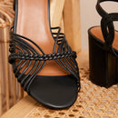 Sandale Talon Haut Krysta - Noir