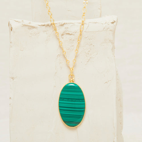 Sautoir Pernille - Malachite