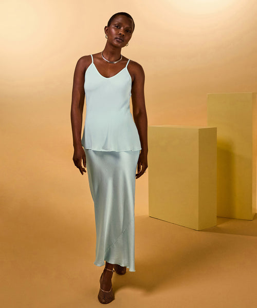 Camiseta sin mangas - Verde agua - Mujer