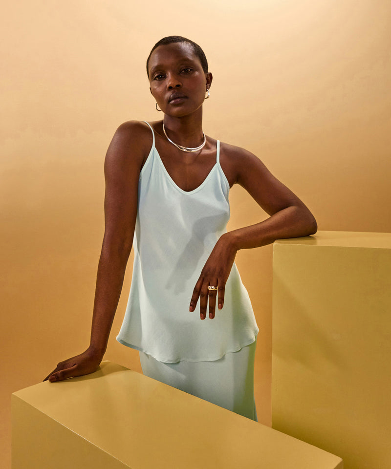 Camiseta sin mangas - Verde agua - Mujer