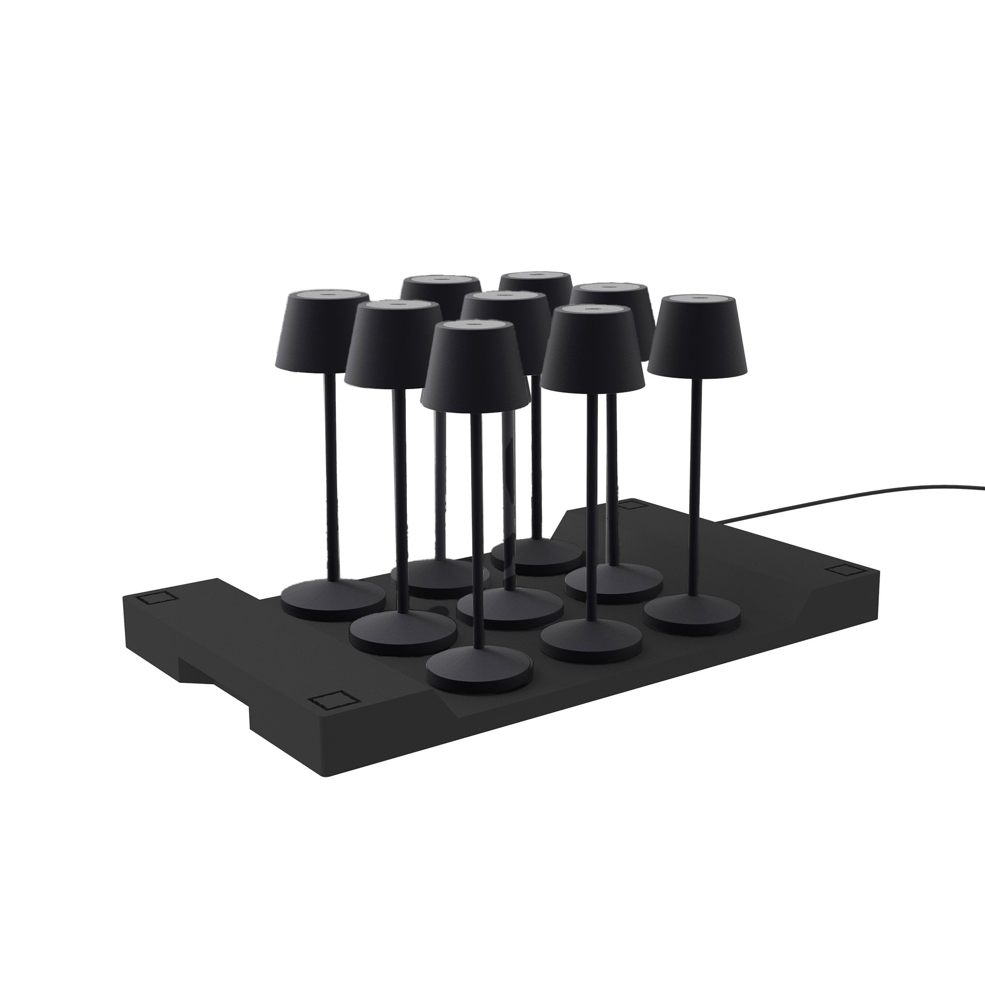 Emily - Lámpara de mesa inalámbrica - Acero - Negro