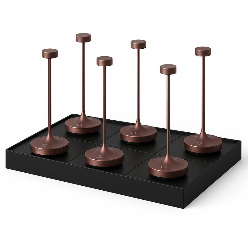 Cordless Table Lamp - 6X Ruby Copper