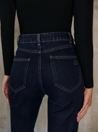 Wide Leg Denim Raw Jeans