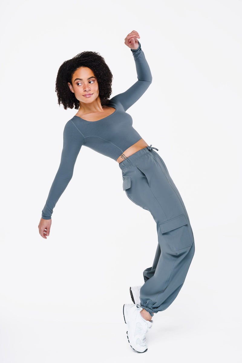 Top Square Manches Longues - Blue Fog