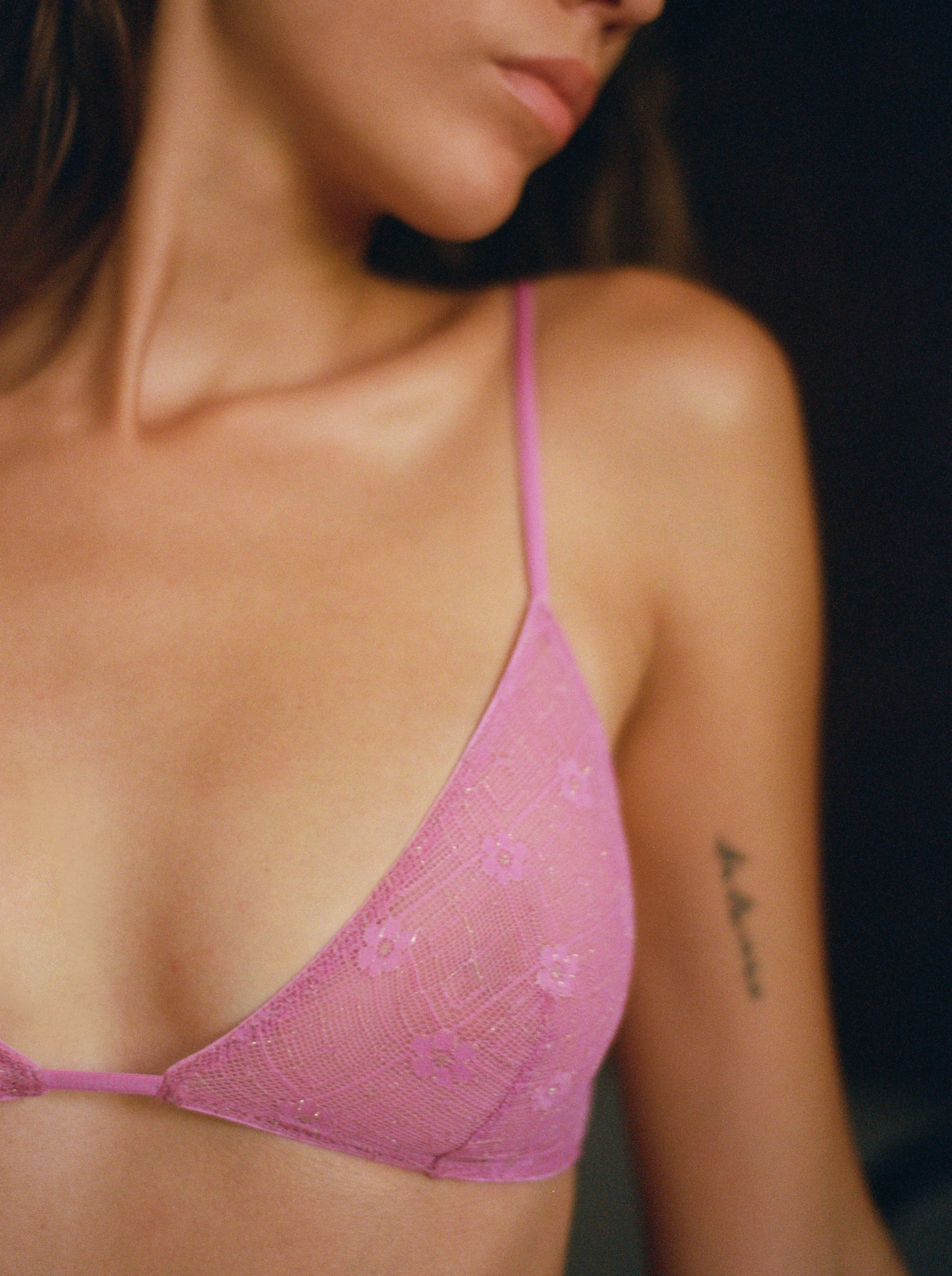 Triangle Melrose Pink à Bretelles Fines