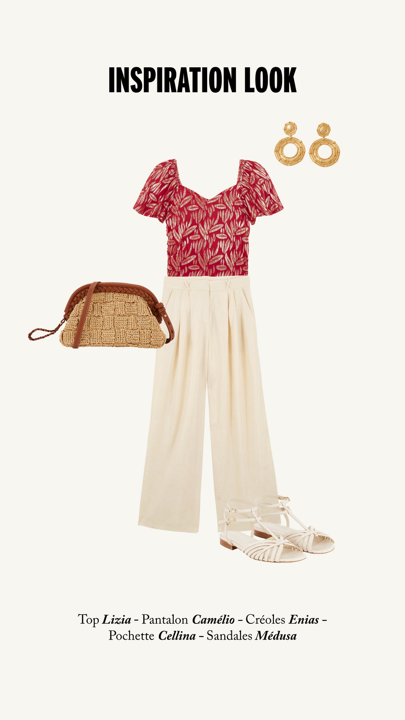 Top Lizia Rouge Lurex